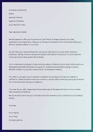 job offer letters template