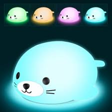 Lovely Animals Cat Whale Seal Led Night Light For Kids 5 Styles For Option Usb Rechargeable Beautifulhalo Com