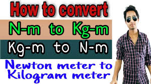 how to convert newton meter to kilogram