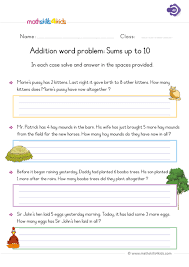 These subtraction word problem cards are a great way for students to practice. Addition Worksheets For Grade 1 Pdf 1st Grade Basic Addition Skills