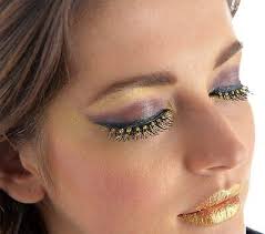 gold bejeweled eyelashes fake lashes