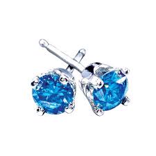 1 2 carat blue diamond studs harry