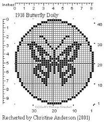 Filet Butterfly Doily Print Crochet Butterflies Free