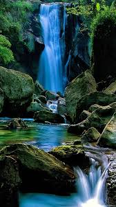 hd nature phone waterfall and