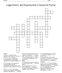 Exponential Crossword Puzzle
