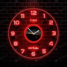 Acrylic Modern Neon Wall Clock With
