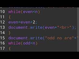 javascript code to print even and odd