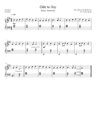 A great way to introduce and use a an easy first song. Ode To Joy Easy Variation Sheet Music For Piano Solo Musescore Com