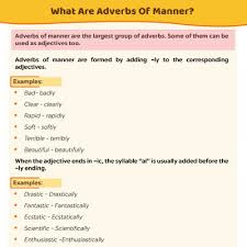 When there is more than one adverb at the end of the sentence, there is a certain order they follow. Guide To Adverbs Of Manner Worksheets Momjunction