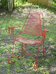 Vintage Metal Outdoor Rocking Chair