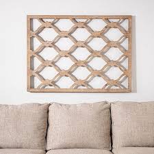 wooden trellis rustic space wall decor