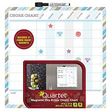 Quartet Chore Chart Kids Dry Erase Magnetic 12x12 Inches