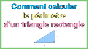Comment calculer le perimetre d'un triangle rectangle (formule périmètre  triangle rectangle) - YouTube
