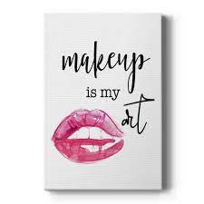 makeup is my art premium gallery wrapped canvas ready to hang size 12 x 18