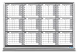 12 Month Calendar Whiteboard Gray