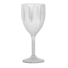 St Tropez White Stripe Wine Glass 200ml