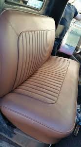 Beautiful Tan Leather Bench Seat