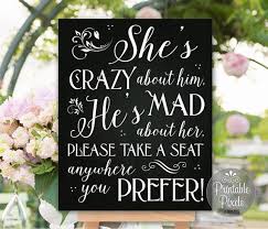 Choose A Seat Not A Side Printable Wedding Sign 16x20 And