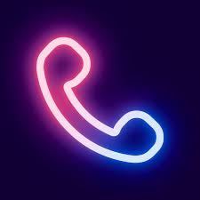 Phone Neon Pink Icon Vector For Social