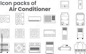 Vector Icon Packs Of Air Conditioners