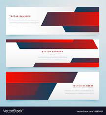 red abstract business banners template