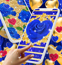 blue golden rose live wallpaper apk for