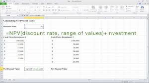 How To Calculate Net Present Value Npv In Excel