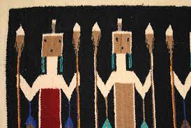 historic yei navajo rug weaving circa