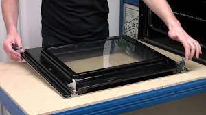 to replace the door glass on an oven