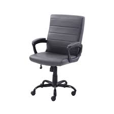 office chair bonded leather gray