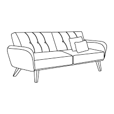 Retro Sofa Simple Linear Icon
