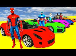 Aneka mewarnai gambar hewan gajah. Superheroes For Kids Balap Mobil Spiderman Menabrak Bola Warna Warni Android Games Youtube