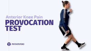 anterior knee pain provocation test for