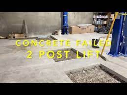 concrete requirements for a 2 post lift