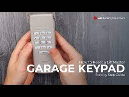 reset a liftmaster garage door keypad