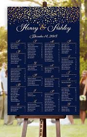 Wedding Seating Chart Rush Service Gold Polka Dots