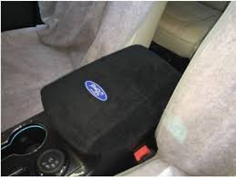 Console Cover With Ford Logo Black W