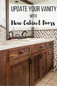 bathroom vanity with new cabinet doors