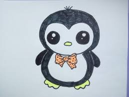 Ein animiertes bild im stil von neonzeichen. Kawaii Bilder Tutorial Einen Pinguin Malen Zeichnen Lernen Fur Anfanger Und Kinder Youtube