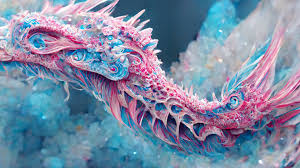 pink blue crystal 4k colors ai