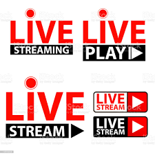 Set Of Live Streaming Icon Red Button Live Web Tv Online Broadcasting  Online Stream Template Isolated On White Background Vector Illustration For  Show Performance Video Logo Play Media News Tag Stock Illustration -