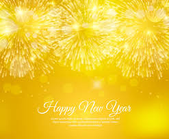 gold happy new year background vector