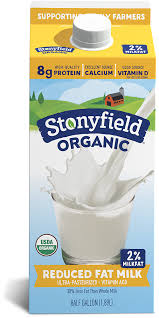 stonyfield organic reduced fat 2 milk