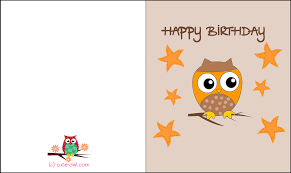 Hd Free Printable Owl Themed Birthday Card Happy Birthday