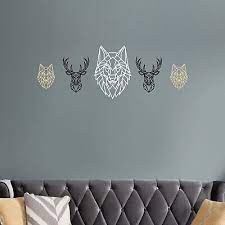 Wolf Deer Laser Cut Acrylic Wall Art