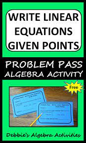 write linear equations given points