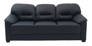 croma leatherette 3 seater sofa in