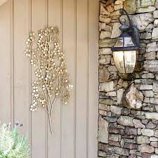 H Loma Metal Wall Outdoor Decor Gold