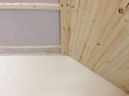 tongue and groove panels on a ceiling