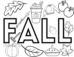 printable cute fall coloring pages